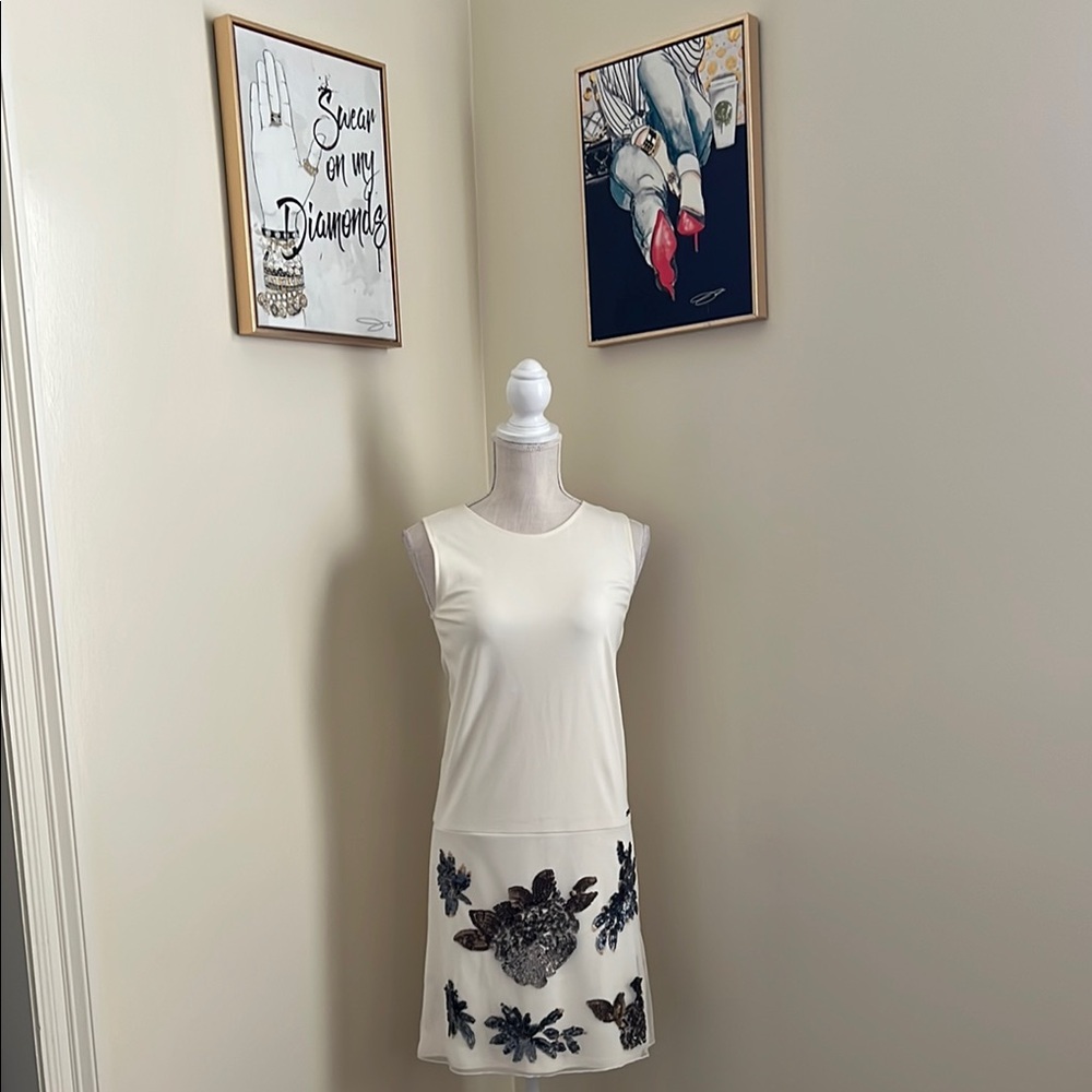 🆕 Marciano Guess Elegant abito Marciano Cream Floral Dress